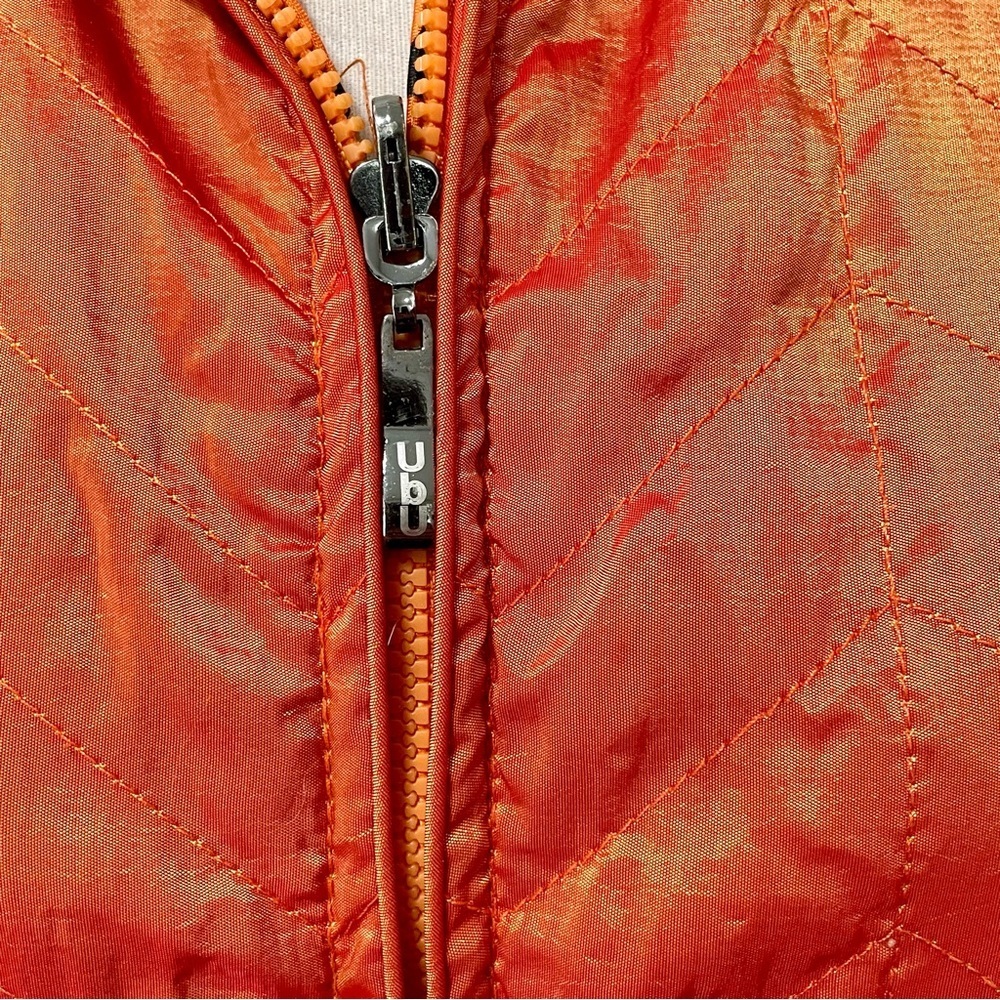 Vintage UBU satin Colorful Patterned Women's reversible zip jacket - Picture 8 of 11